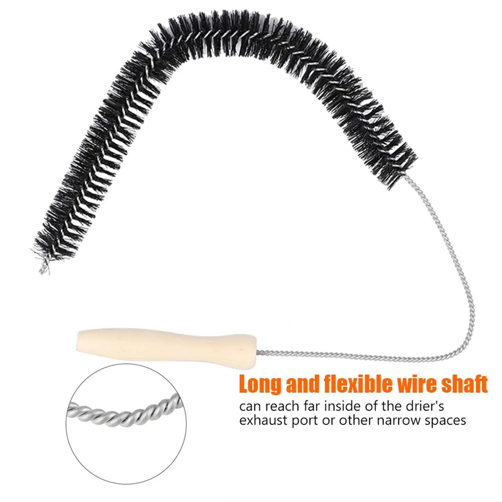 Flexible Connect Rod FOR Dryer Vent Cleaning Brush Lint Extension 1 Piece  19.5
