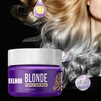 

eelhoe Gray Hair Dye Cream 60ml hair color hair dye permanent Fashion Hair Styling Silver Grandma Gray nourishing Safe TSLM1