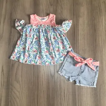 

baby girls summer outfits girls floral top girl jeans shorts kids cute outfits