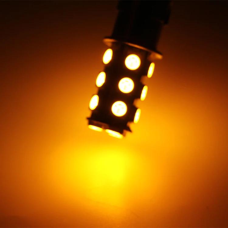 10X24 V P21W 1156 BA15S 1157 BAY15D 5050 18 SMD светодиодный светильник, автомобильный светильник 216Lm, задний фонарь с сигналом поворота, белый, синий, красный