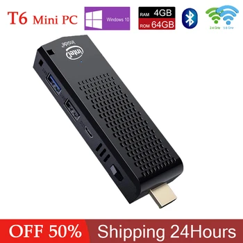 

T6 pro intel Z8350 MINI PC Windows 10 4K 1.44GHz 2G/32G 4GB/64GB dual wifi bluetooth 4.0 USB3.0 pocket pc stick WIFI Computer