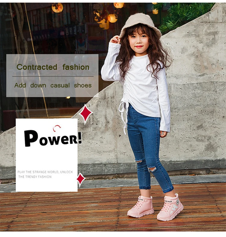 Весна AndAutumn 2019Children'sShoesCasualShoesGirlsSkidproofRunningShoesStudentsWinterTrend