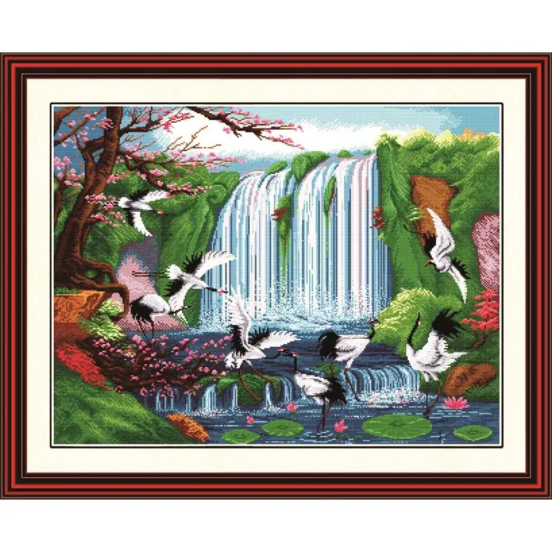 Joy Sunday сказочная земля на земле Китайская печать шаблон вышивка крестиком Сделай