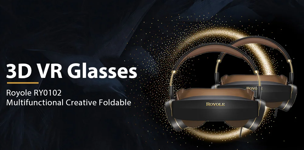Royole Moon 3D VR очки 800 дюймов двойной 1080P складной виртуальной реальности 3D кино активные наушники с шумоподавлением 6000 мАч