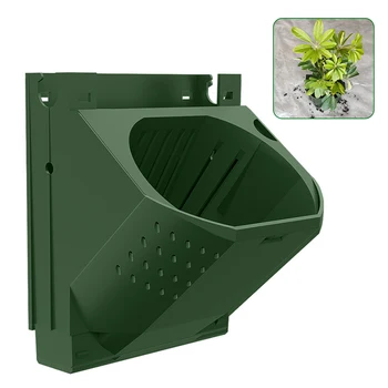 

Outdoor PP Garden Decor Hanging Bonsai Wall Planter Breathable Self Watering Stackable Flower Pot Balcony Single Hole Succulents