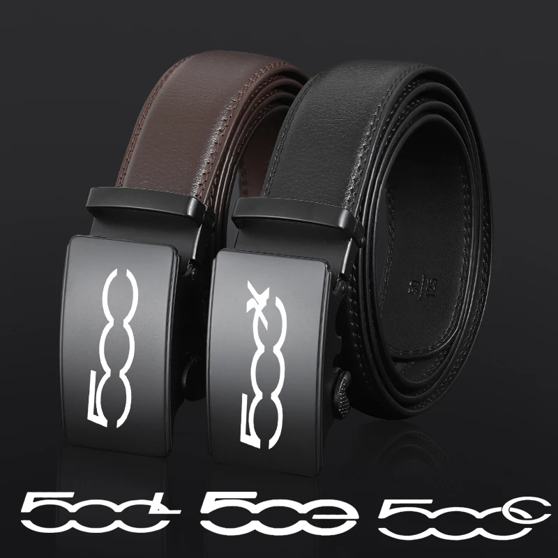 Men Belts Metal Automatic Buckle High Quality Leather For Fiat 500 500L 500X 500E 500C Auto Accessories | Автомобили и мотоциклы