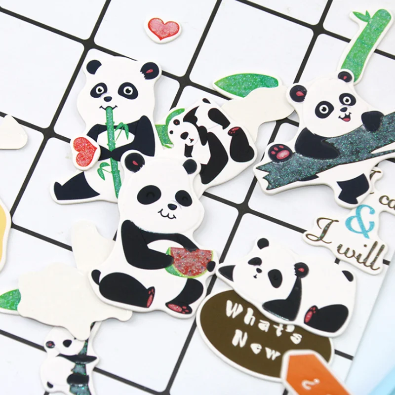 

1 Sheets Panda Stickers Cartoon Decorative Stationery DIY Scrapbooking Diary Album Stick Label Sticker Office School Supplies