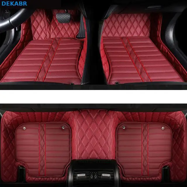 High-quality Genuine Leather car floor mat For Chrysler 300c accessories waterproof carpet rugs - Название цвета: 2