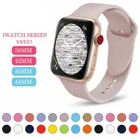 Apple Watch Series мягкий силиконовый спортивный ремешок 5 4 3 2 1 42 мм 38 мм 40 мм 44 мм iWatch Регулируемый сменный ремешок на запястье