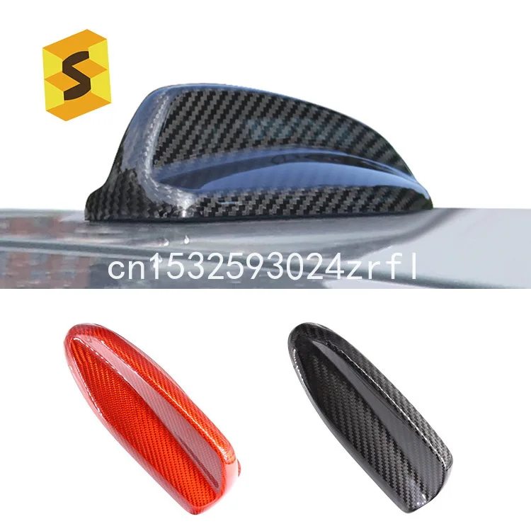 

Car Carbon Fiber Fin Antenna Cover Trim FM AM Radio Fin Aerial Adhesive Tabe for Volvo XC60 XC90 S90 V90 V60