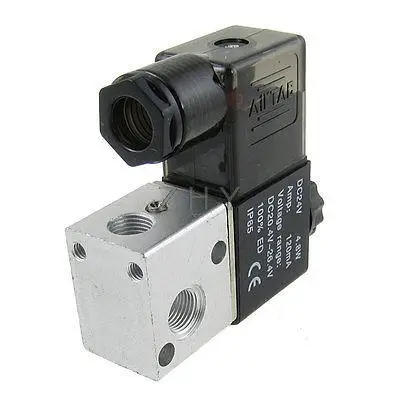 DC 24V 4,8 W 120mA 2 позиции 3 ходовой пневматический Соленоидный клапан 3V1-06