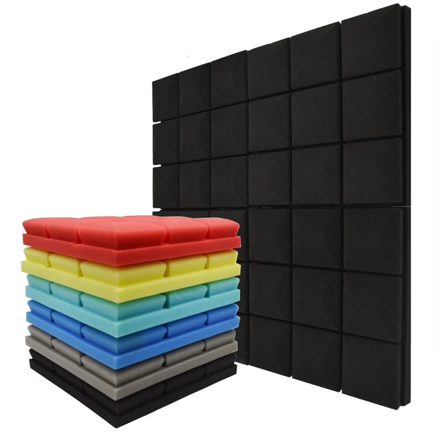 $US $29.99 BEIYIN[12/Pack] Mushroom Shape Studio Acoustic Panels Soundproofing Foam Padding Sound Deadening Tiles Noise Cancelling Board 2“