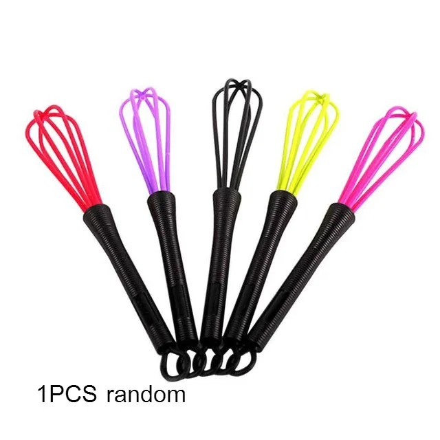 1PCS Новинка, многофункциональный вращающийся ручной миксер для взбивания яиц, мини пластиковый кухонный венчик для взбивания яиц, инструмент для выпечки, мешалка для яиц - Цвет: 1PCS