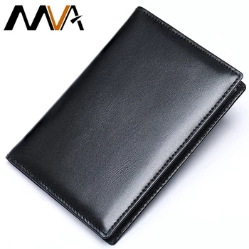 

MVA Business Passport Cover Genuine Leather Passport Holder Men's Travel Passport Cover Card Man Holder Wallet Purse Male 8990