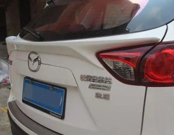 Высокое качество ABS краска автомобиля задний багажник спойлер крыло подходит для MAZDA CX-5 CX5 2013 - Цвет: Белый