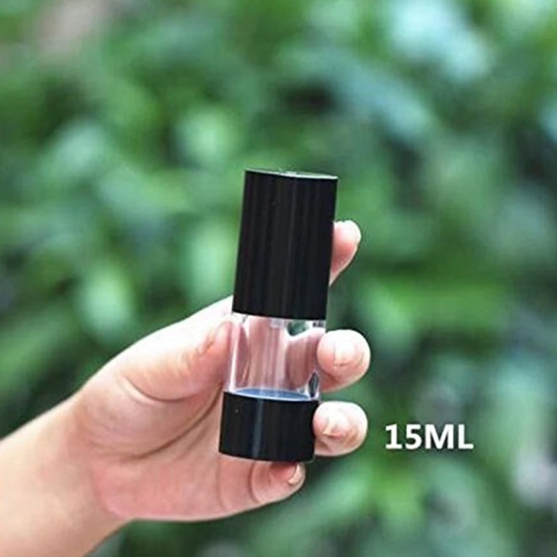 3Pcs/Lot 15Ml 30Ml 50Ml Empty Black Airless Lotion Cream Pump Plastic Container Cosmetic Bottle Dispenser Travel Containers