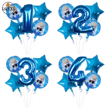 

Cartoon character Boss Baby Balloon 30'' Number Foil Ballons Baby boy 1 2 3 year Birthday Party Decoration Cartoon Helium Globos