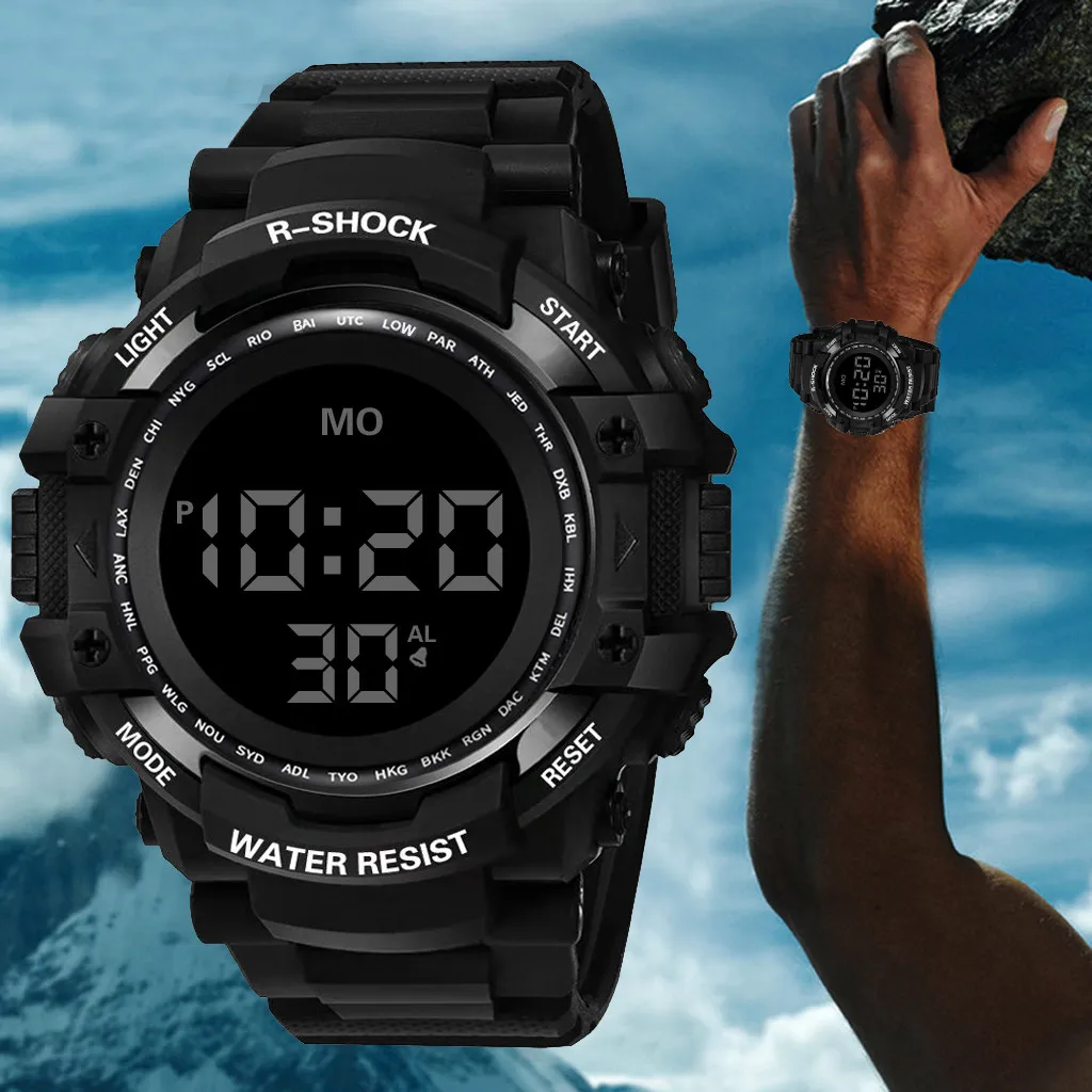 

luxury high quanlity Casual LED Watches Men's Digital Clock Man Army Military Wrist Watch Clock Ceasuri Relogio Masculino@5