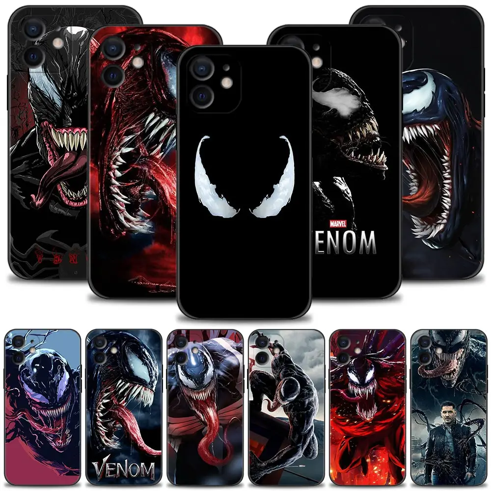Чехол для телефона Apple iPhone 13 12 11 Pro Max Mini XS XR X 7 8 Plus 6 6S SE 2020 чехол с Веном лицом Marvel |