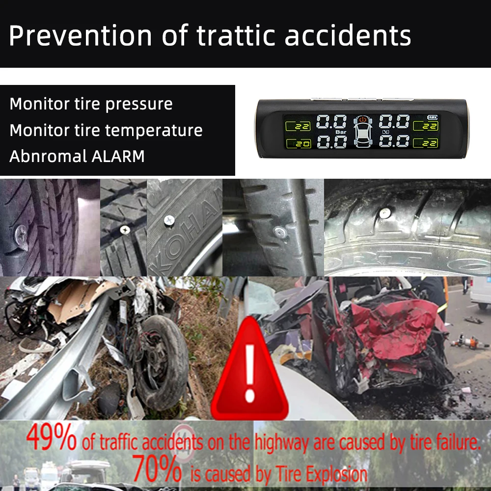 Автомобильная система контроля давления в шинах Hippcron с внутренним и внешним