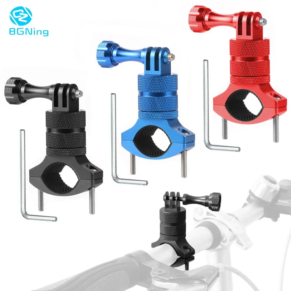 Bicycle Mount Rotatable Bike Handlebar Holder Adapter Bracket for Gopro Hero 9 8 7 5 SJ6000 Accessories | Электроника