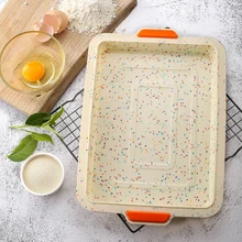 Цветная силиконовая форма для выпечки, утолщенный портативный инструмент для приготовления тортов, печенья, хлеба, антипригарная форма для выпечки