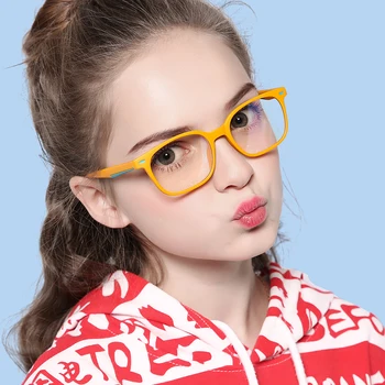 

Anti Blue Light Boy Girls Glasses Children Fashion Brand Tranparent Flexible Optical Frame Clear Computer Glasses
