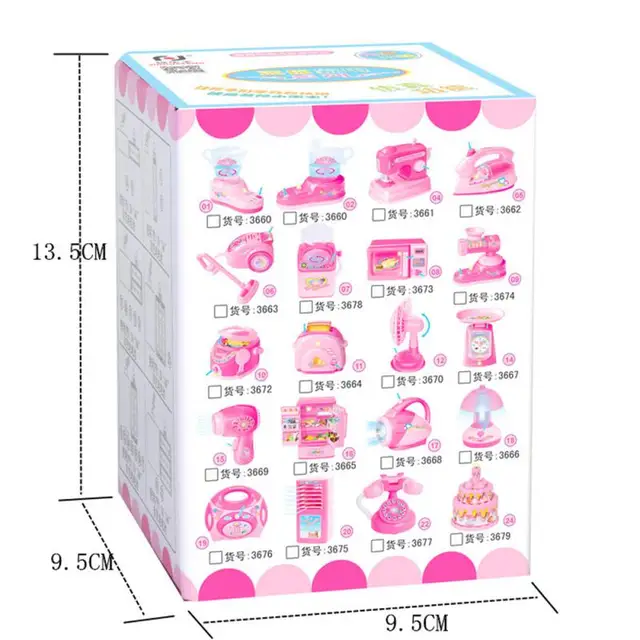 Mini Electric Washing Machine Toy Kids Plastic Dollhouse Toy Makeup Cleaner Washer With Dehydration Function 3