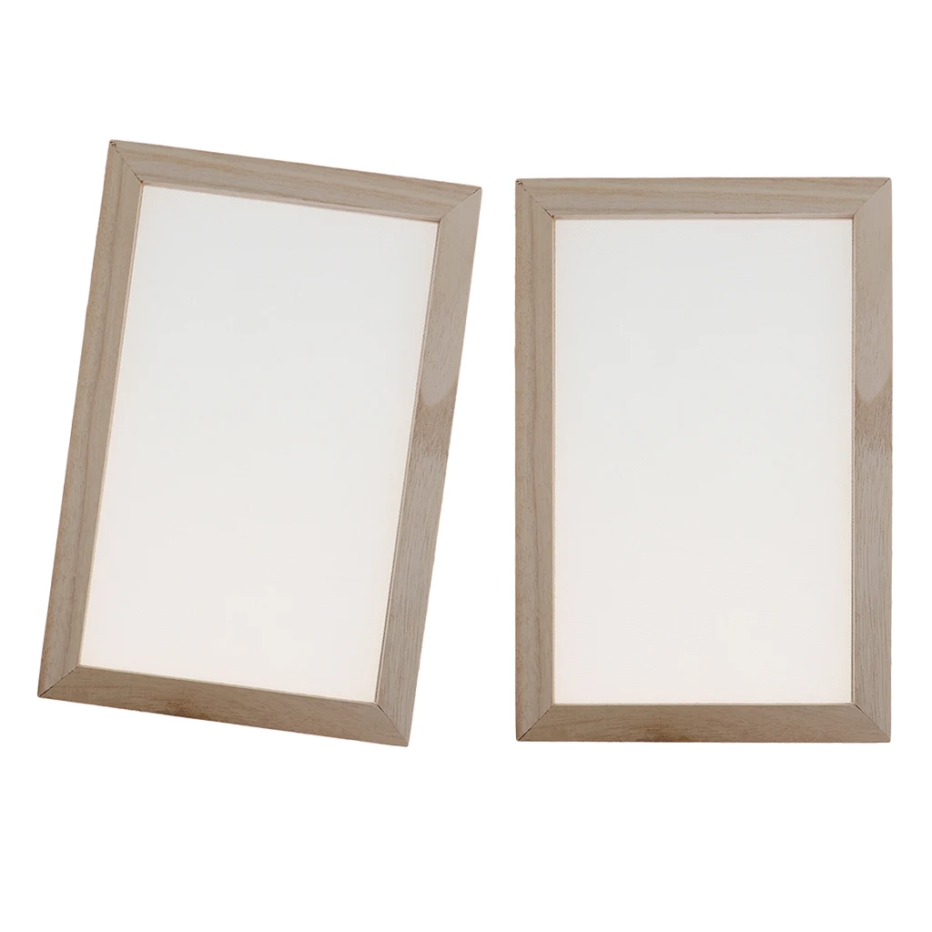 2 PCS 20x30cm Paper Making Screen Frame to Recycle Paper with Dried Flowers Papermaking Mould Tools for DIY Paper Craft