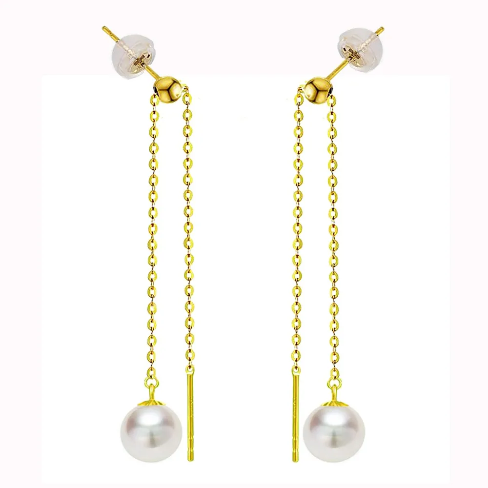 unique design pearl earrings and ballearrings