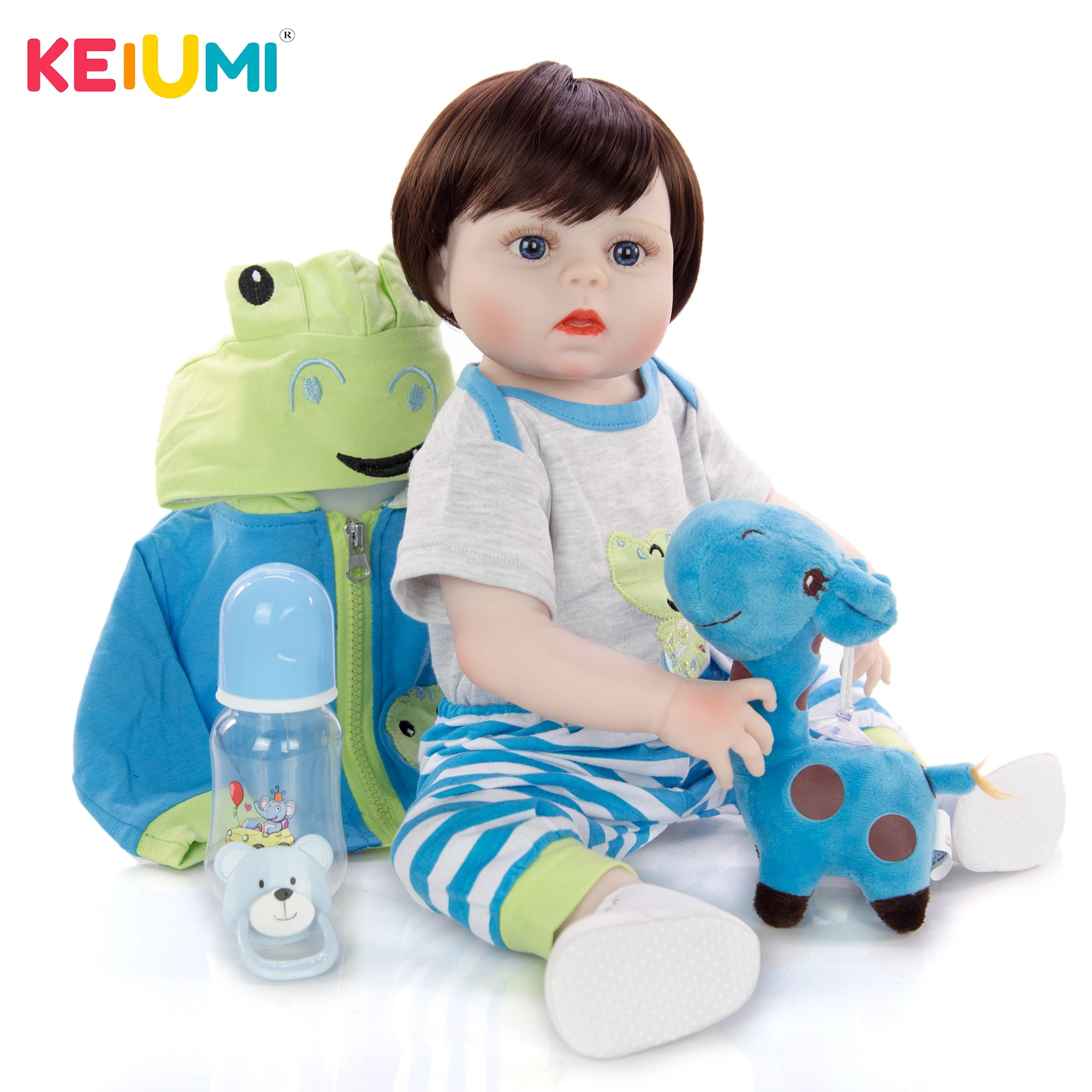 Модная Кукла KEIUMI Reborn для маленьких мальчиков полностью силиконовая виниловая
