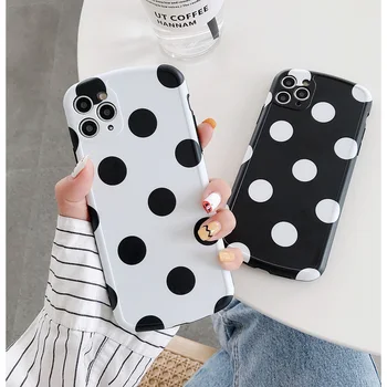 

Simple Abstract Round Dots Patterned Cases for Iphone 11 Pro 7 8 PLus Xr Xs Max X Case Oval Shaped IMD Protective Back Cover