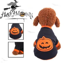 Pet Одежда с принтом в виде собак футболка для собак Appearl Костюм Собака Щенок Костюмы Хэллоуин картина с изображением тыквы Полар-флиса щенок пальто домашних животных Perro