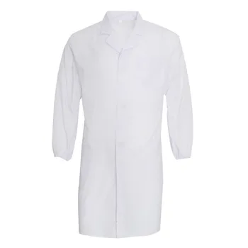 

Unisex Long Sleeve White Scrubs Coat Working Uniform, for students and professionals in lab, hospital, hygienic service