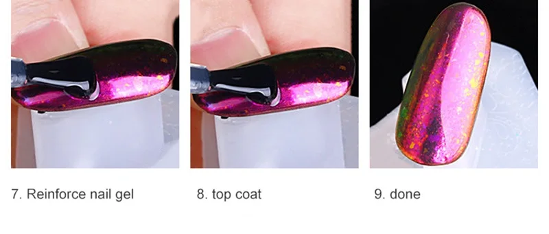 FlorVida дизайн ногтей Фольга Блеск порошок блестки фейерверк хром блеск волшебное зеркало пудра для ногтей маникюр дизайн