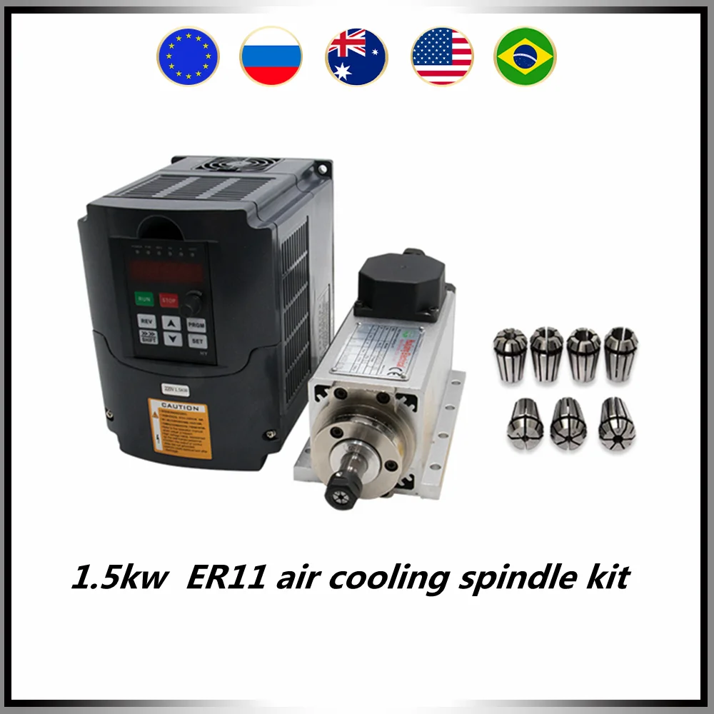 Z Axis Spind Motor Kit 1.5Kw 1500W Air Cooling Spind Z Axis Spind Motor Kit 1.5Kw 1500W Air Cooling Spind