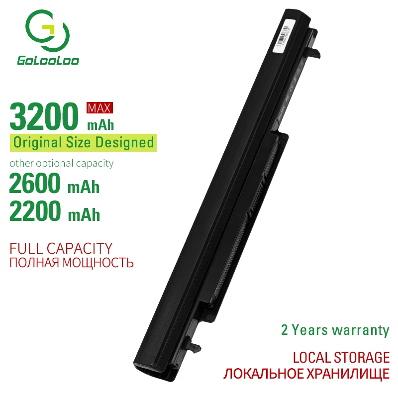 Golooloo A32-k56 A41-k56 Bateria do Portátil para Asus K56cb K56c K46 K46c K46ca K46cm K56 K56ca K56cm S46c S56c R550c A31-k56 A42-k56 Baterias p/ laptop - Imagem 2