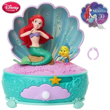 Подлинная disney 30-летие маленькая принцесса-Русалочка Ариэль жемчужная шкатулка есть музыкальные фигурки Холодное сердце подарок для девочек