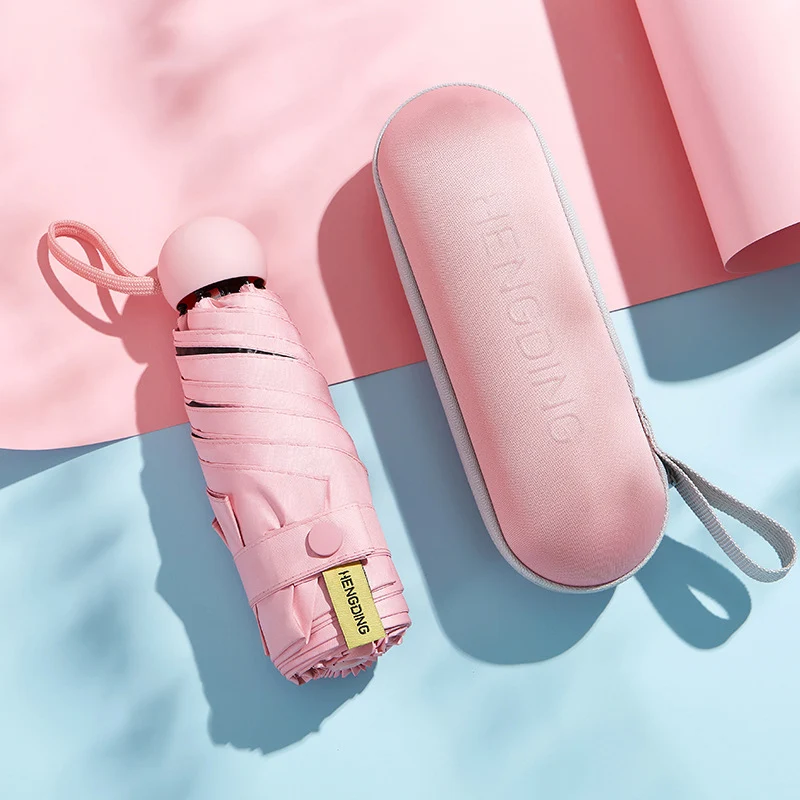 Najtaniej Mini kapsułka parasol deszcz kobiety pięć składane anty uv kobieta parasol przeciwsłoneczny parasole przenośny kieszonkowy parasol Dropshipping