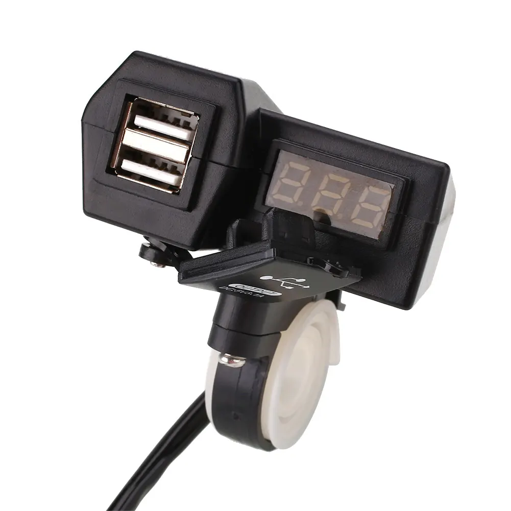 Зарядное устройство с usb-разъемом для мотоцикла, светодиодный вольтметр с цифровым дисплеем