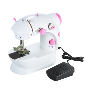 

Mini Sewing Machine Adjustable 2-Speed Double Thread Portable Sewing Machin Foot Pedal for Household Travel Beginner DIY
