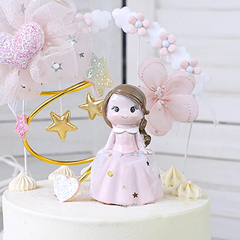 Decoração Para Comemoração Infantil De Bolo, Anjo, Menina, Arco, Princesa,  Suprimentos, Festa, Rosa, Amor, Presentes - Utensílios Para Decoração De  Bolo - AliExpress