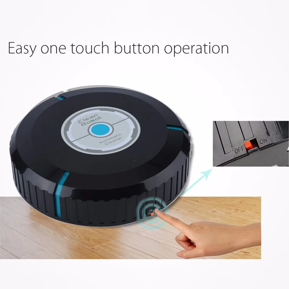 New Home Auto Cleaner Robot Microfiber Smart Robotic Mop Dust Cleaner Cleaning-black In Stock Drop Shipping