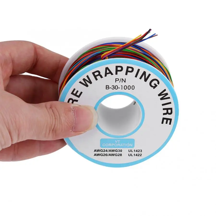 Colorful P/N B-30-1000 15M 8-Wire Colored Insulation Wrapping Copper Test Cable
