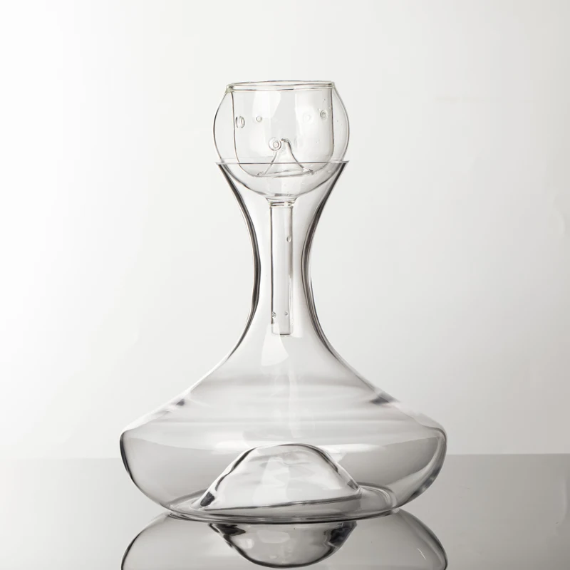 

Handmade Crystal Pourer for Family Bar, Big Decanter, Red Wine, Brandy Champagne Glasses, Bottle Jug, Aerator, 1800ml