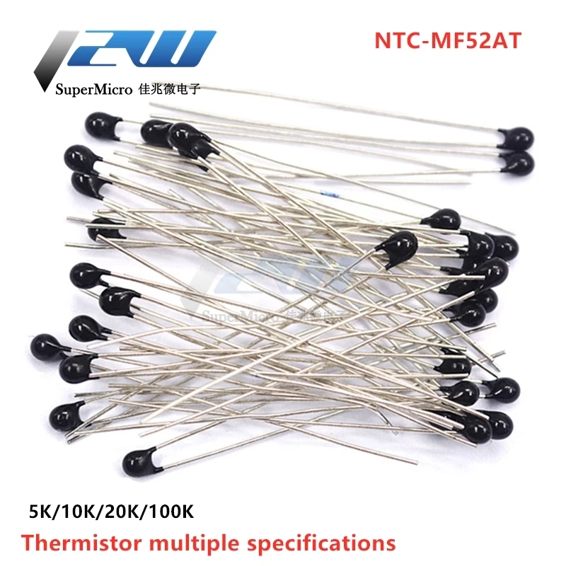 Терморезистор MF52AT MF52 B 3950 NTC 5% 1K 2K 3K 4 7 K 5K 10K 20K 47K 50K 100K 20 шт.|Импульсный источник