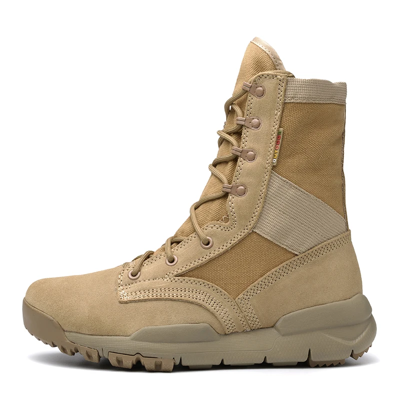 Anti-sand Combat Military Boots Men Outdoor Travel Climbing Hiking Shoes Mens Shockproof Waterproof Army Desert Tactical Boots