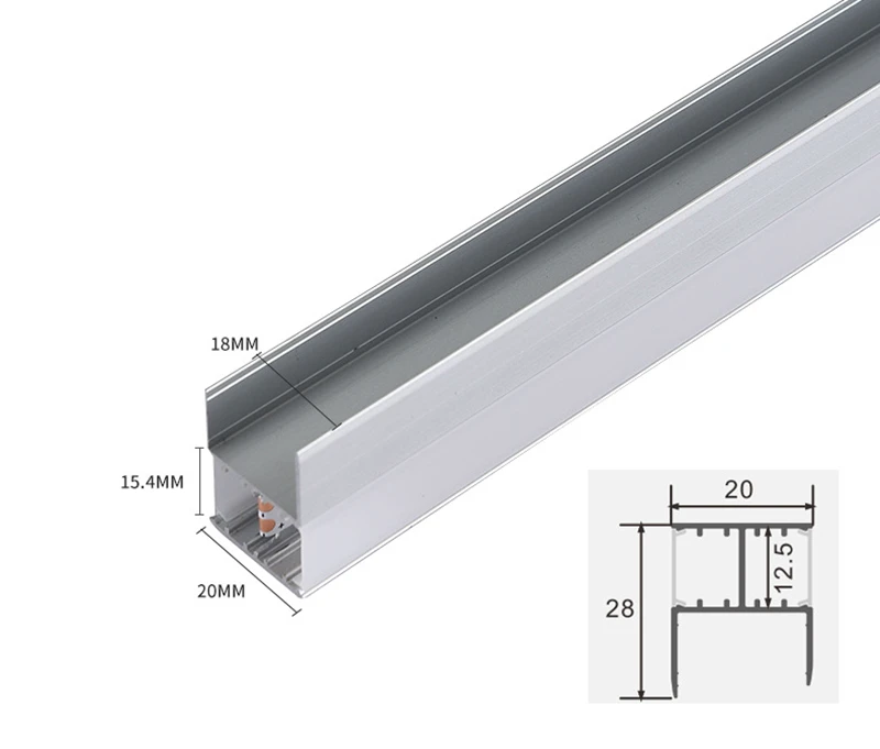30/40/50cm LED Strip Cabinet Splint Lamps Hidden Doule Side Glow Aluminum Profiles 18mm Wood Board Layer Linear Bar Strip Lights