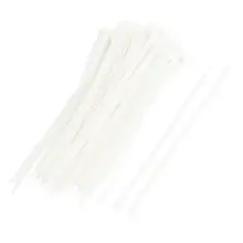 100 шт 7,2x300 мм Белый Органайзер из нейлона на молнии для кабеля