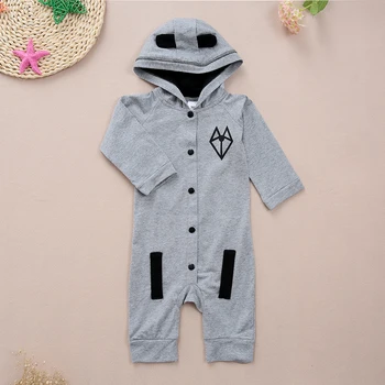 

2019 New Newborn Baby Girl Boy Long Sleeve Solid Bodysuit Jumpsuit Playsuit Outfits Winter Autumn 0-24M